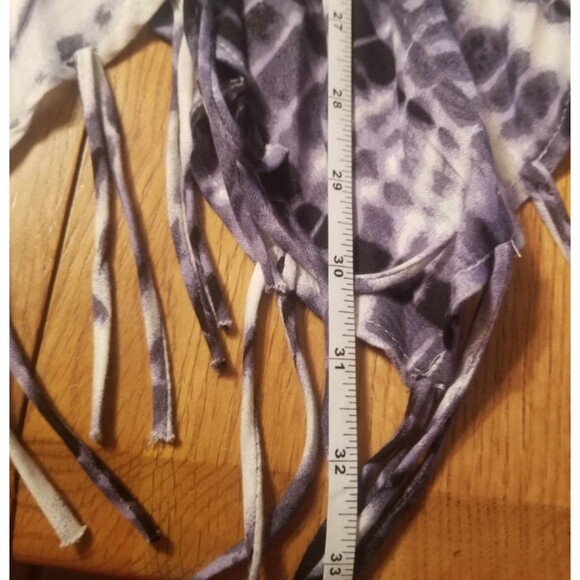 Lucy Love Womens Hippie Boho Tie Dye Fringe Cardigan Sz L - Picture 5 of 9